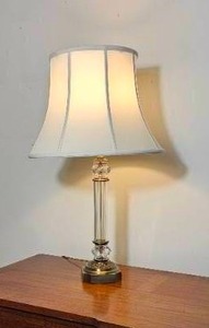 lot 215 image: Romantic Crystal Column Table Lamp