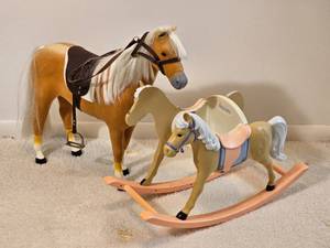 lot 192D image: American Girl and Bitty Baby Horses