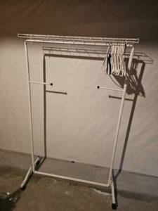 lot 338 image: Functional Rolling Clothing Rack Unit B