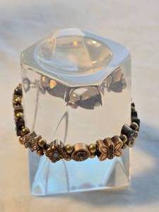 lot 38 image: Antique Jeweled Watch Fob Slide Bracelet