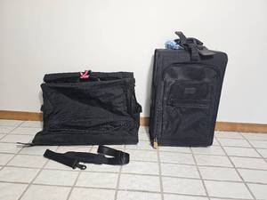 lot 332 image: TUMI Black Ballistic Nylon Travel Luggage Set - Rolling Garment Bag &amp Carry Case