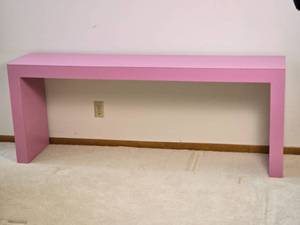 lot 232 image: Modern Pink Console or Sofa Table