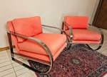 John Mascheroni MCM Chrome Lounge Chairs for Swaim Originals, Pair