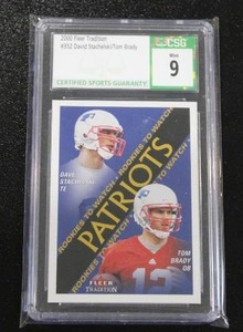 2000 Fleer Tradition Tom Brady #352 CSG 9 Rookie Card