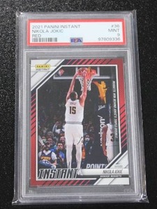 lot 11 image: 2021 Panini Instant Red Nikola Jokic #36 PSA 9 9299  Only 99 Exist