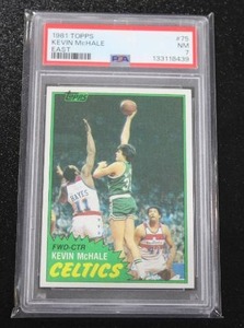 lot 17 image: 1981-82 Topps Kevin McHale #75 PSA 7 Rookie Card