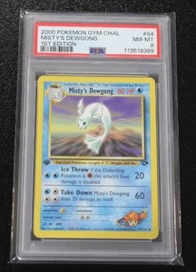 lot 20 image: 2000 Pokemon Gym Challenge 1st Edition Mistys Dewgong #54132 PSA 8