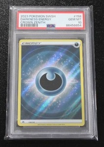 lot 25 image: 2023 Pokemon Crown Zentih Darkness Energy Textured Holo #158159 PSA 10