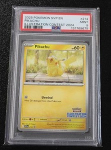 lot 39 image: 2025 Pokemon Black Star Promo Pikachu #214 PSA 9
