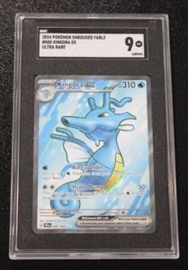 lot 40 image: 2024 Pokemon Shrouded Fable Ultra Rare Kingdra EX #080064 SGC 9