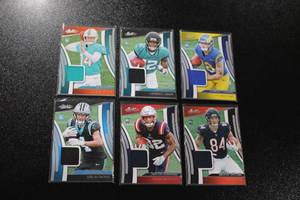 lot 55 image: 2025 Absolute Rookie Jersey Relic Football Card Lot  6 Rookie Jersey Relics