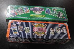 lot 83 image: 1990 & 1992 Upper Deck Baseball Factory Sealed Complete Set Lot  2 Complete Sets