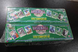 lot 84 image: 1990 Upper Deck Baseball Factory Sealed Complete Set Lot  2 Complete Sets