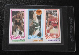 lot 95 image: 1981 Topps Larry Bird #31 Rookie Card