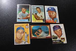 lot 107 image: 1950s Baseball Card Lot  6 Cards