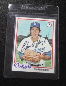 lot 112 image: 1978 Topps Charlie Hough #22 In Person Autograph