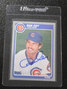 lot 115 image: 1985 Fleer Ron Cey #52 In Person Autograph