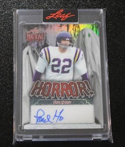 lot 123 image: 2025 Leaf Metal Horror Paul Krause Autograph 11  Only 1 Exist