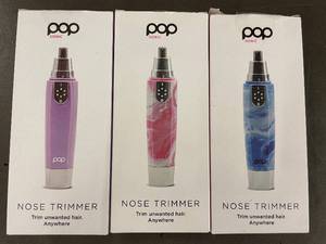 lot 104 image: Set of 3 Pop Sonic Nose Trimmers in Assorted Colors