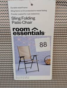 lot 88 image: Sling Folding Patio Chair - Tan - Room Essentials