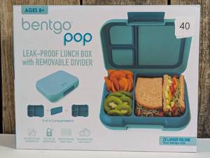 lot 40 image: Bentgo Fresh Pop Lunch Bento Box - AquaGreen
