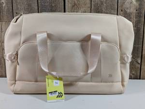 lot 56 image: Faux Neoprene Weekender Bag - All In Motion Tan