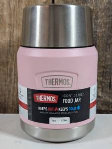lot 18 image: Thermos Icon 16oz Stainless Steel Food Storage Jar with Spoon