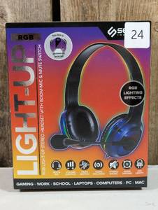 lot 24 image: Sentry Light Up Headset Headphones and Boom Mic Gaming