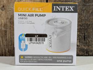 lot 12 image: Intex Quick Fill Cylinder Mini USB Air Pump Universal Electric Airbed Device