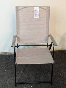 lot 90 image: Sling Folding Patio Chair - Tan - Room Essentials