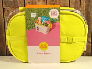 lot 110 image: 36 Cans31qt Soft Sided Cooler - Sun Squad Beige CheckeredYellow