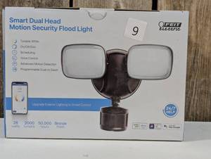lot 10 image: Feit Electric Smart Outdoor Flood Lights with Motion Sensor