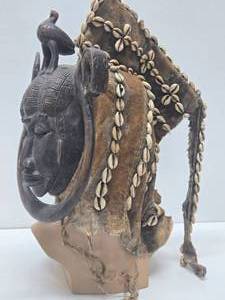 Old &amp Elaborate Senufo Kpelie Mask - Ivory Coast