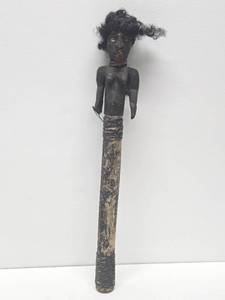 Old Medicine Container wCarved Wood Figural Top - New Guinea
