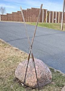 Very Cool Pair of Large Handmade African Spears