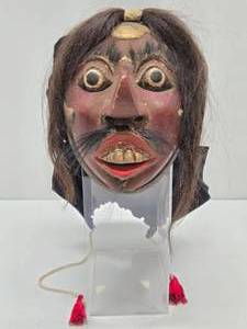 Old Javanese Topeng Jawa Carved Wooden Dance Mask