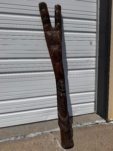 Large &amp Impressive Antique Figural Dogon House Post&nbsp