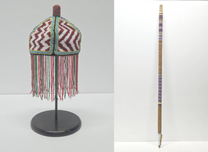 Large Handmade Yoruba Beaded Scepter