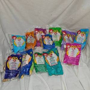 lot 41 image: Lot of 12 McDonalds Ty Beanie Baby Toys
