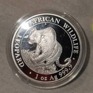 lot 64 image: 2023 1 Ounce Silver African Leopard