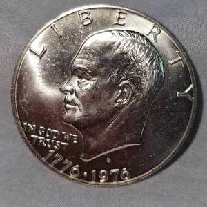 lot 84 image: 1976 Bicentennial Silver Proof Ike 40% BU