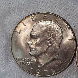 lot 87 image: Lot of 6 Ike Dollars in XF and VF Condition