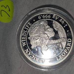 lot 73 image: 2020 1oz African Leopard Silver Coin