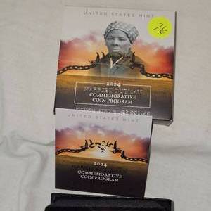 lot 76 image: 2024 US Mint Harriet Tubman 1oz Silver Commemerative