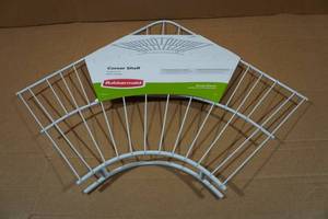 lot 64 image: Rubbermaid Corner Shelf for 12 Deep Wardrobe Style Shelving
