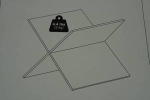 lot 75 image: Decorative X Cross Shelf