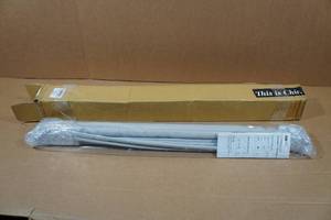 lot 106 image: Cordless Magnetic Roman Shade - Grey, 33x64