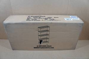 lot 138 image: 5-Tier Wire Rolling Shelf - Black