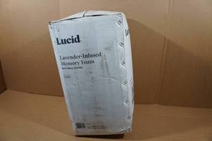 lot 170 image: Lucid Lavender Infused Memory Foam 2 Mattress Topper - King