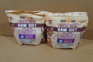 lot 180 image: 2 Boss Cat Freeze Dried Treats - Pork Recipe